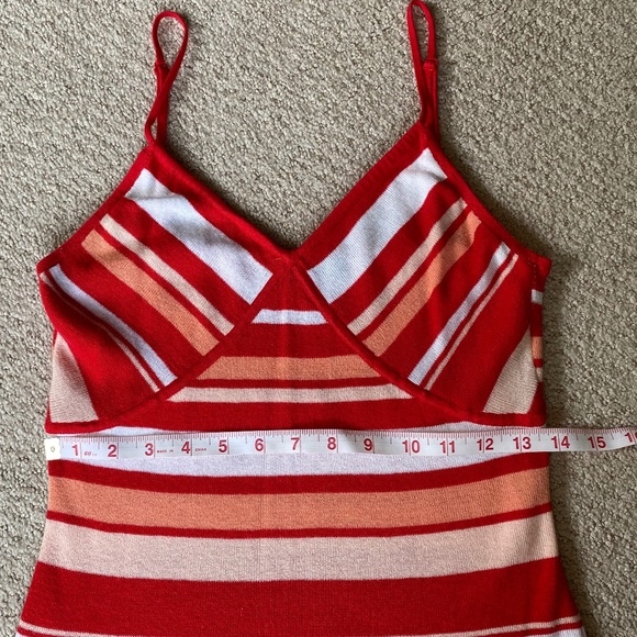 bebe cami cotton knit sweater stripe top Medium - Picture 7 of 12